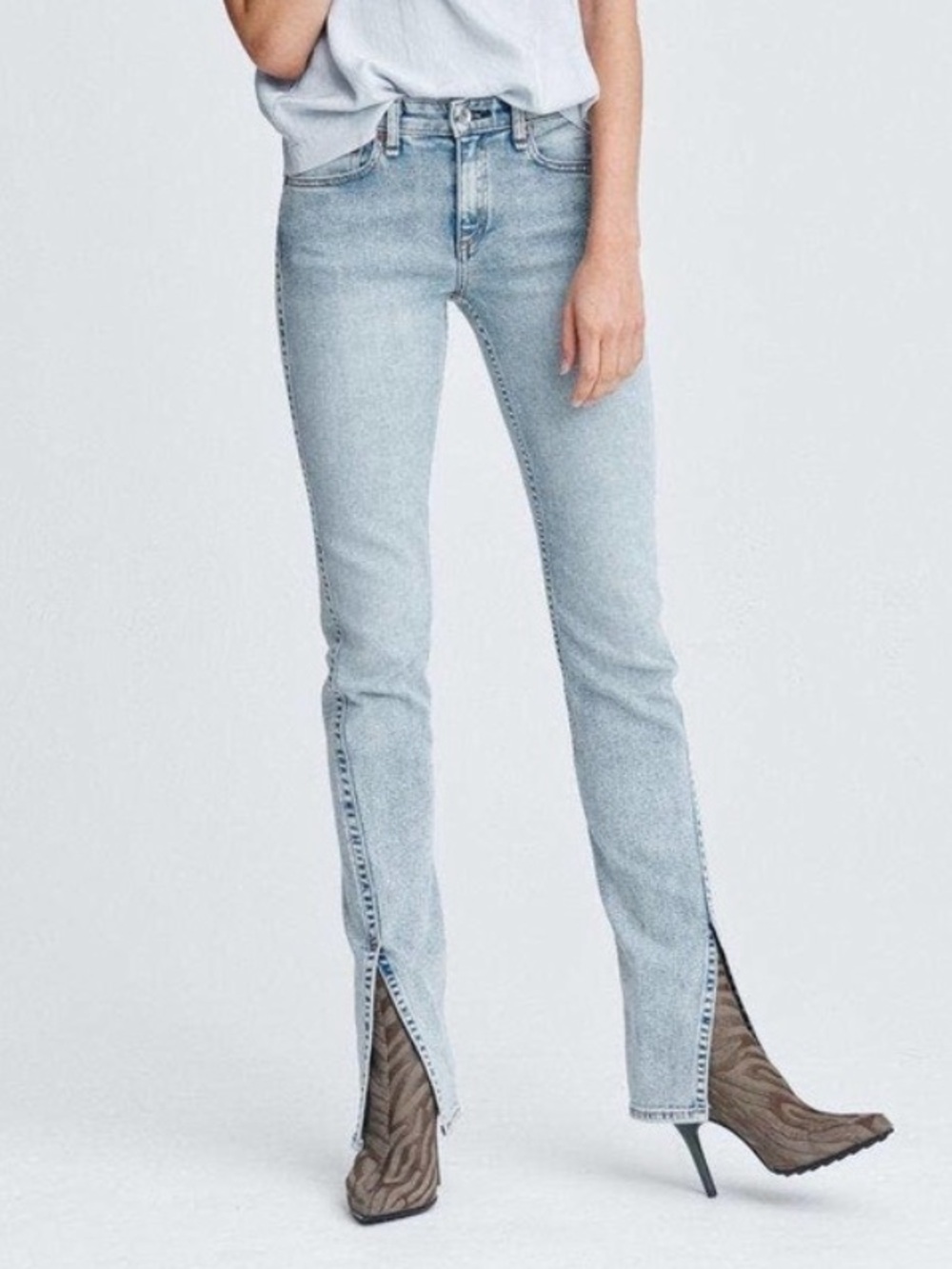 Rag & Bone Cate Mid-Rise Flare Jeans Light Wash 27